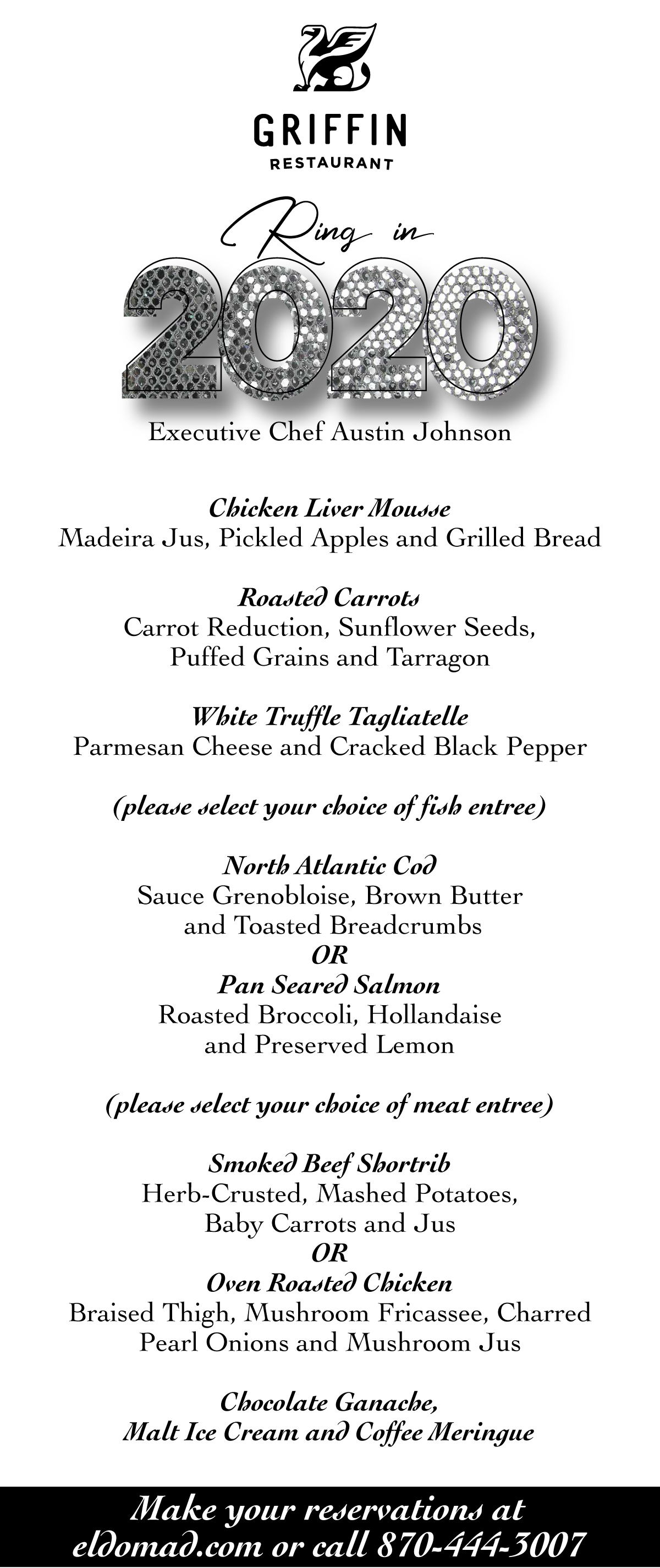 MAD NYE Menu