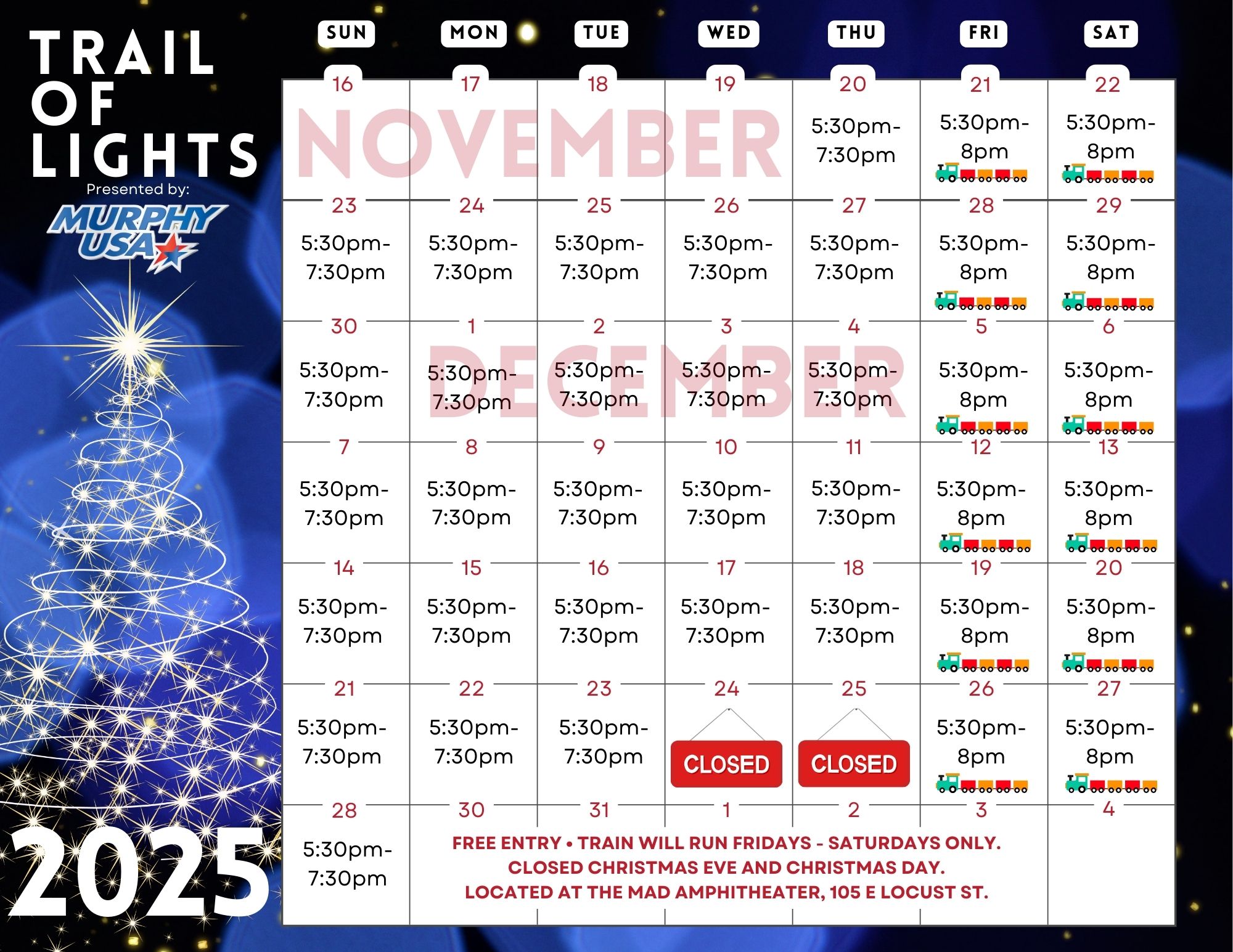 Trail of Lights Calendar