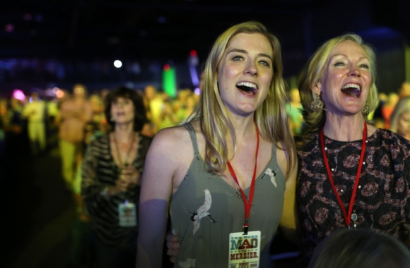 Mom and Daughter at Concert